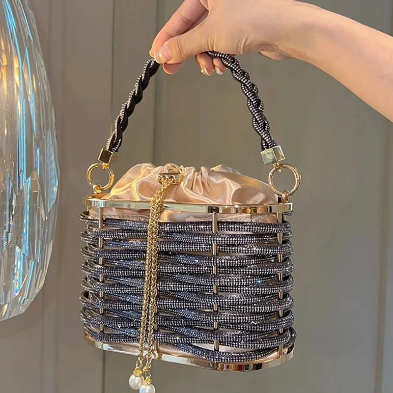 SHG007 Crystal Basket Bag
