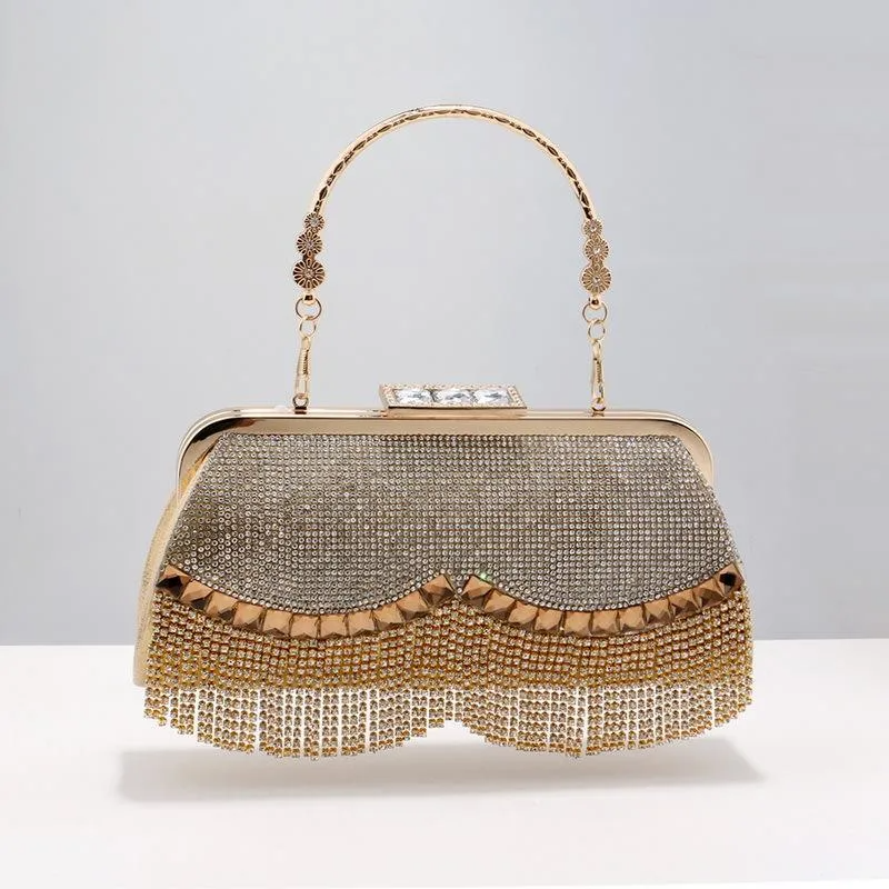 SH-HB335 Rhinestone Tassel Evening Bag