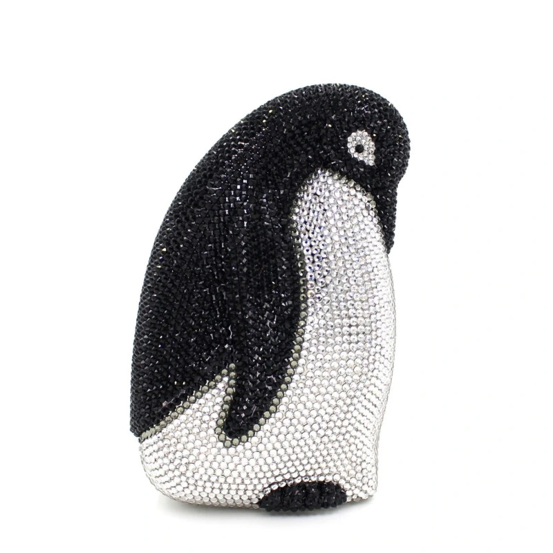 SHG226 Penguin Rhinestone Evening Bag