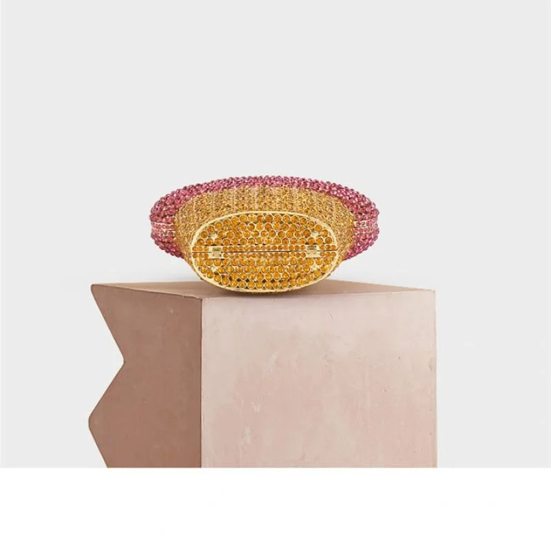 SHG123 Cake Shaped Rhinestone Evening Bag