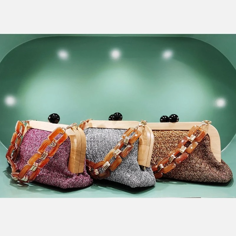 SHG147 Wooden Clutch Bag