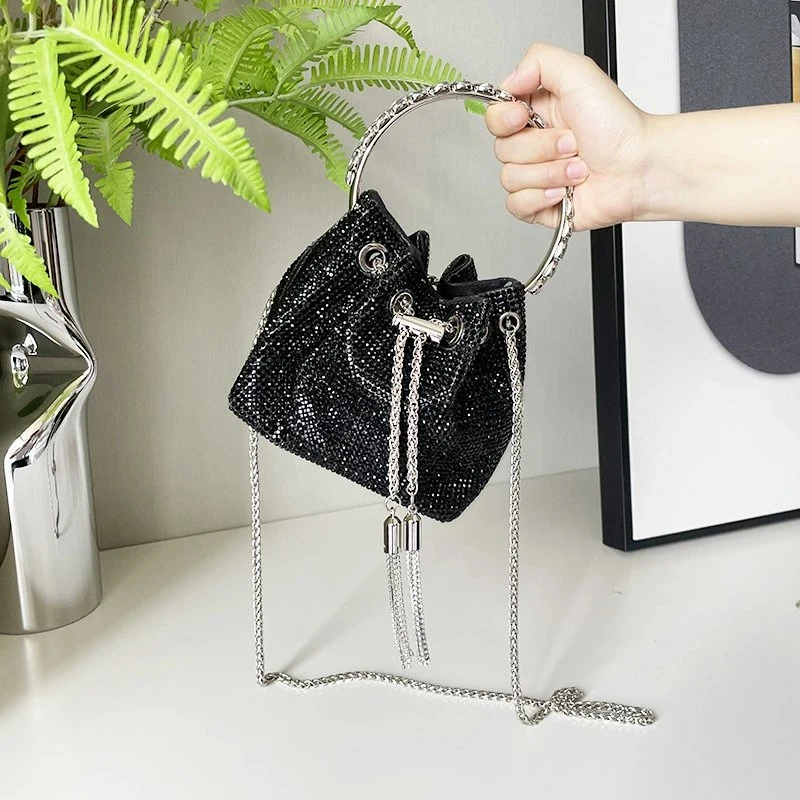 SHG062 Evening Rhinestone Bucket Bag