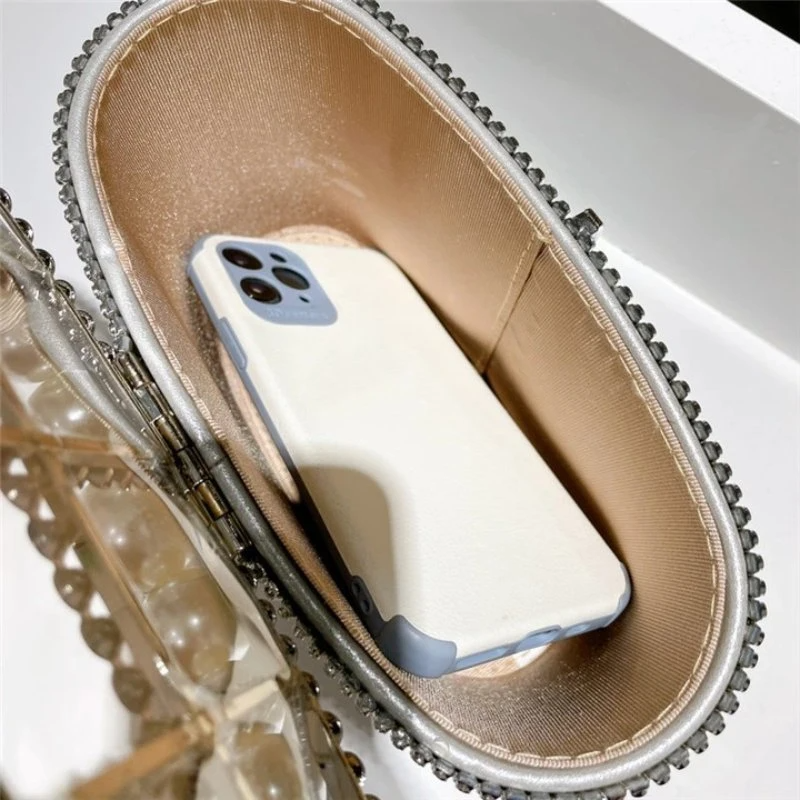 SHG042 Rhinestone Cage Handbag