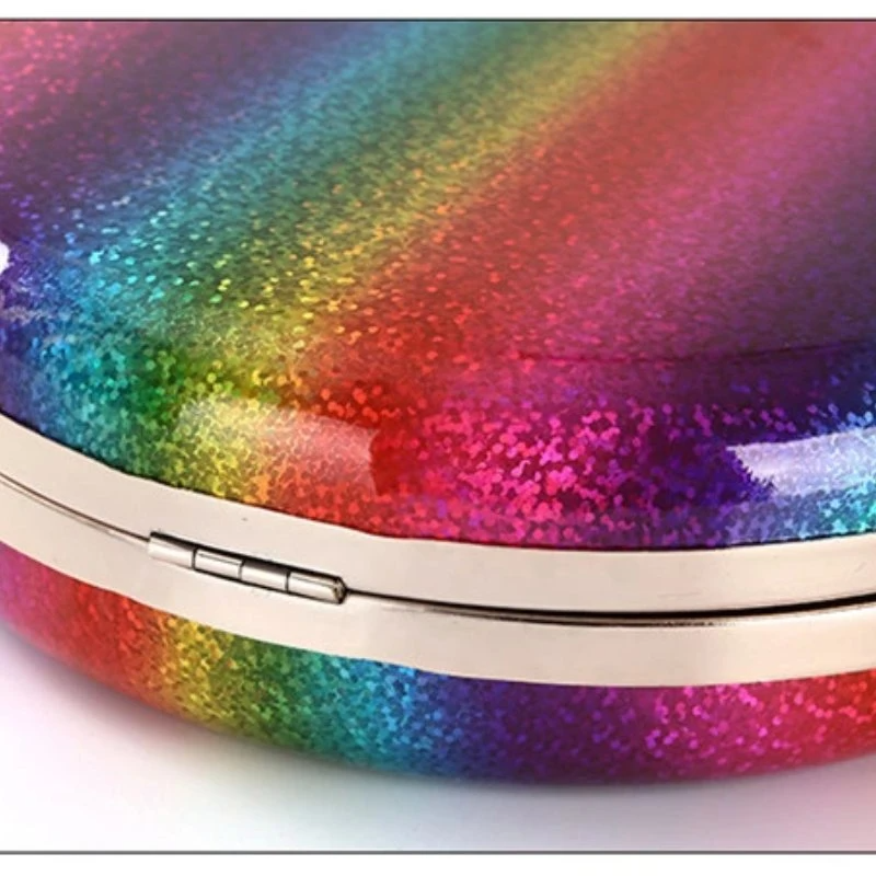 SHG094 Rainbow Color Round Evening Bags