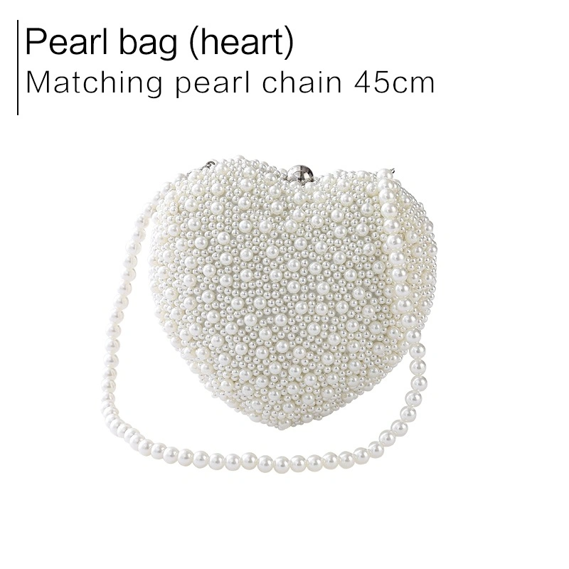 SHG253 Heart-Shaped Pearl Evening Bag