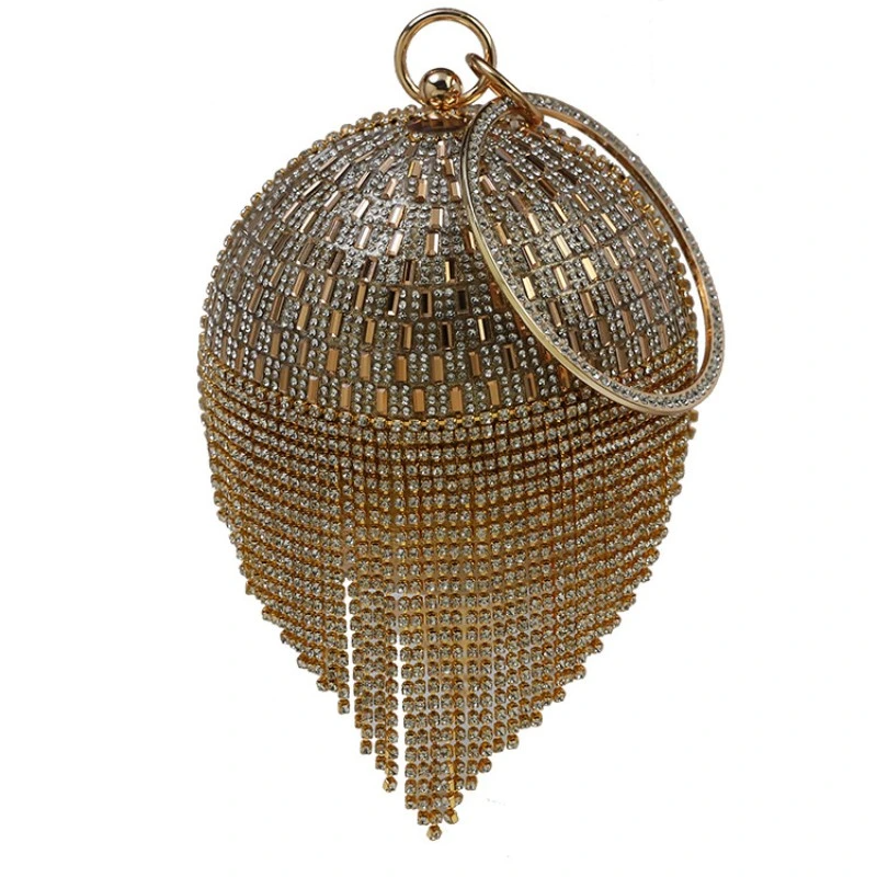 SHG190 Round Tassel Evening Bag