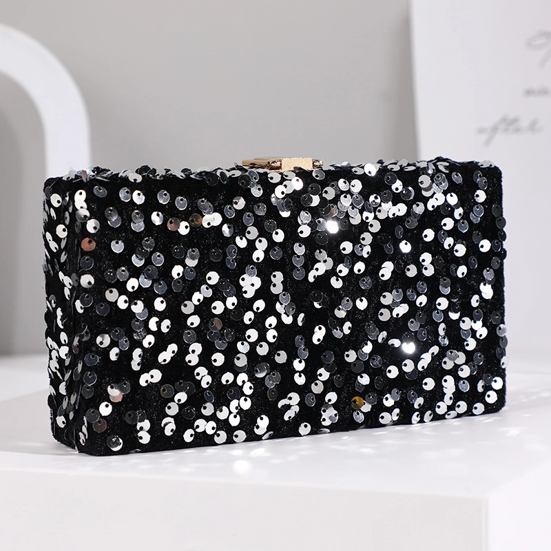 SHG243 Sequined Evening Clutch Bag