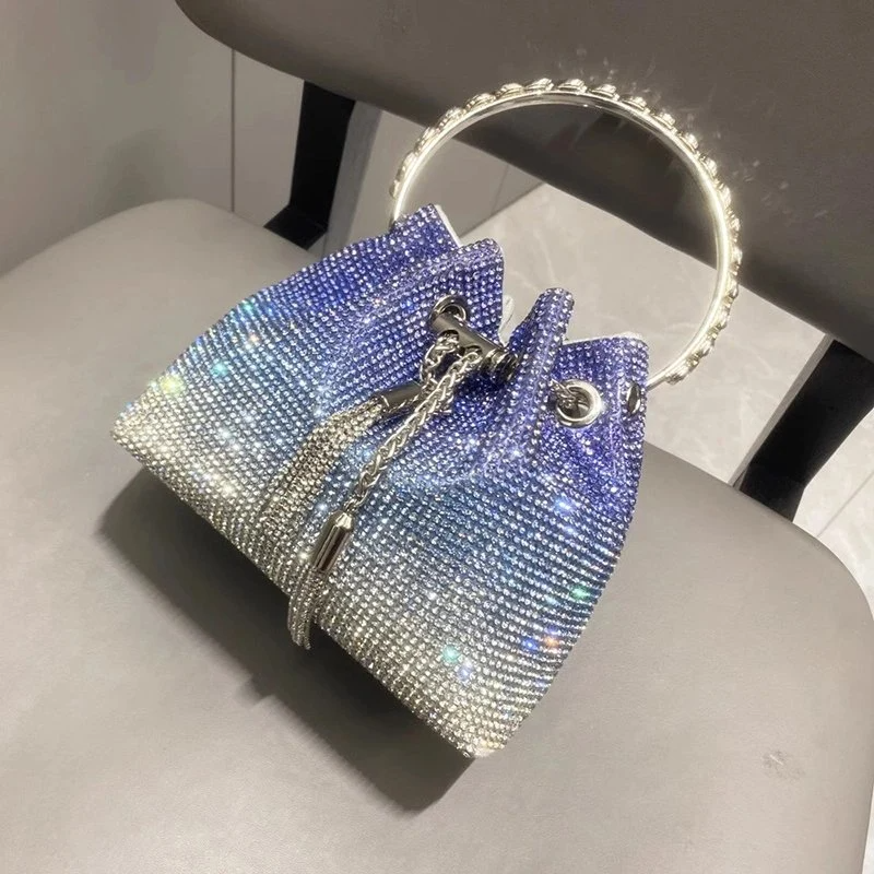 SHG015 Rhinestone Bucket Bag