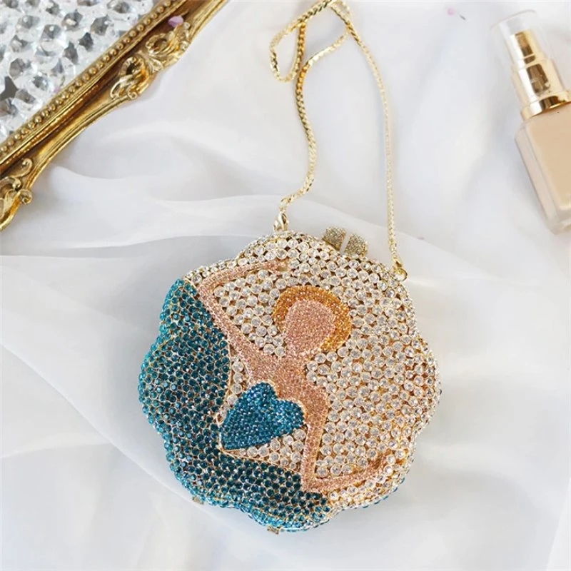 SHG163  Crystal Clutch Evening Bag