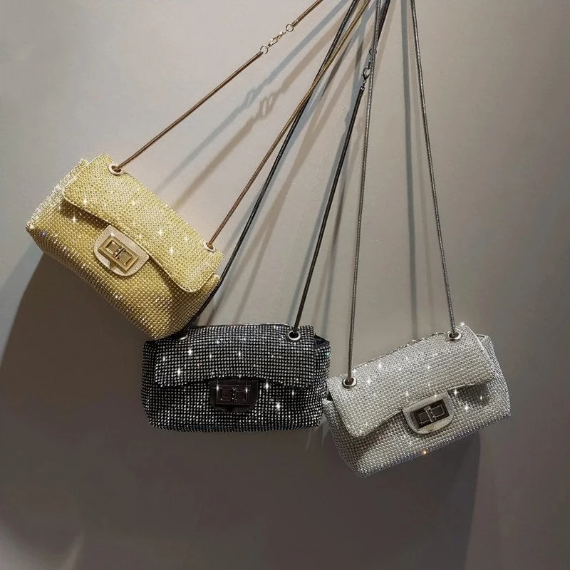 SHG164 Sparkle Diamond Chain Bag