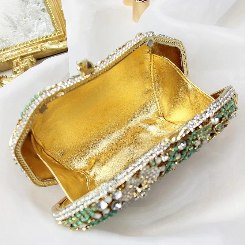 SHG112 Flower Rhinestone Bag