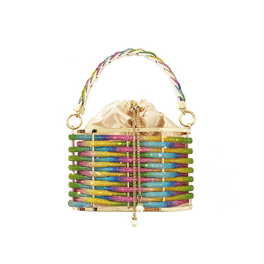 SHG007 Crystal Basket Bag