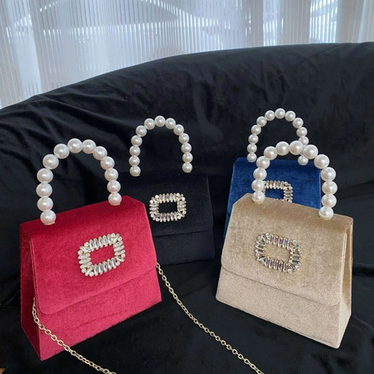 SHG283 Glass Buckle Evening Bag