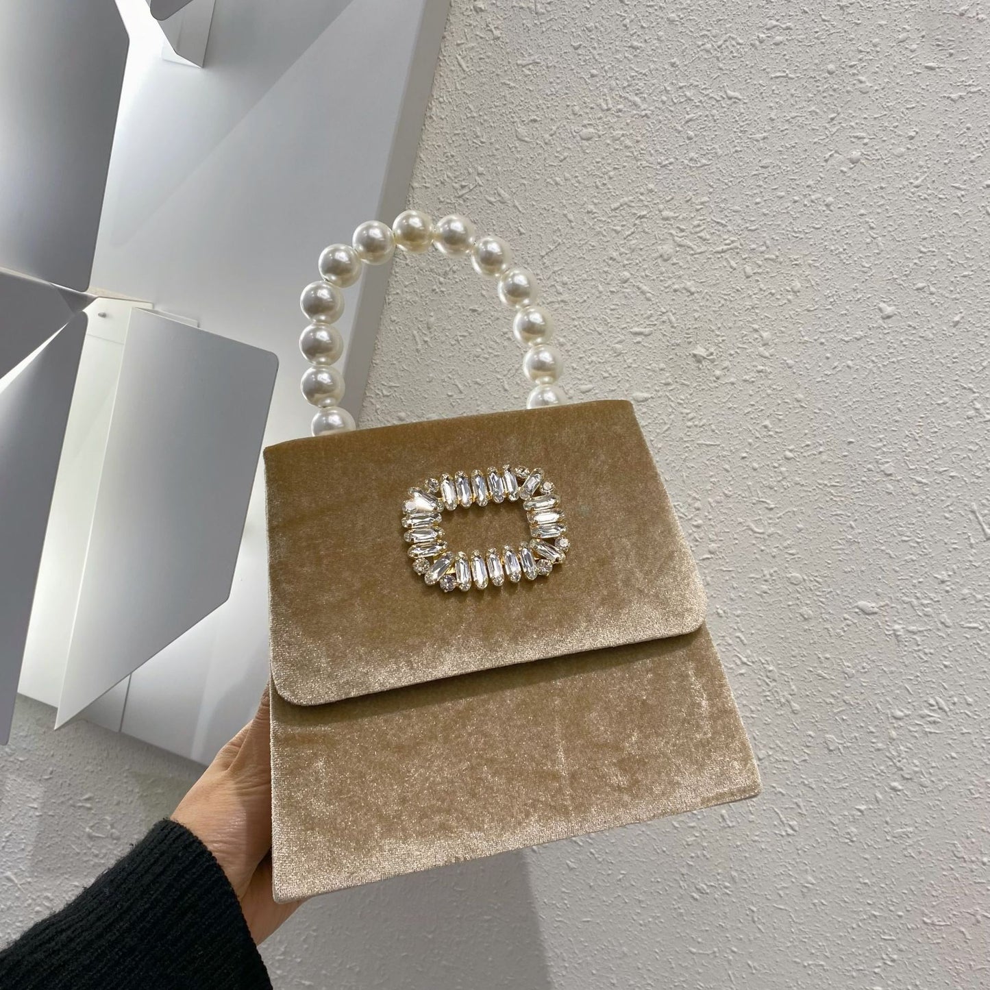 SHG283 Glass Buckle Evening Bag