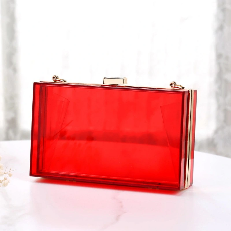 SHWS-14100 Clear Clutch Shoulder Acrylic Handbag