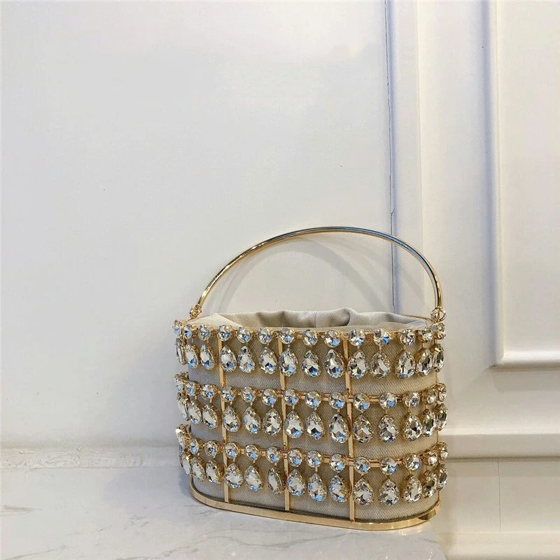 SHG158 Pearl Cage Hand Bag