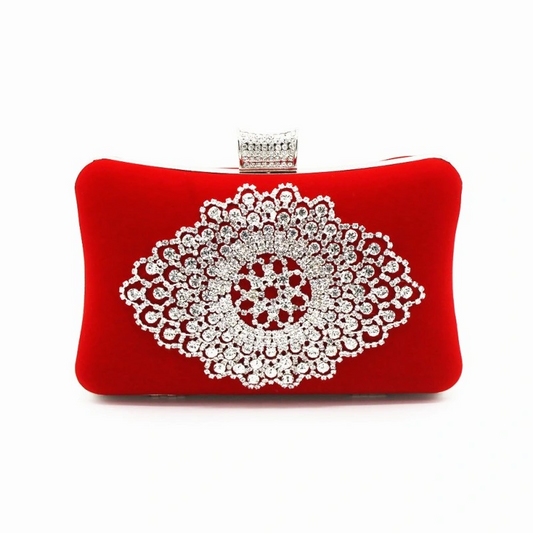 SHG277 Diamond Flower Evening Bag