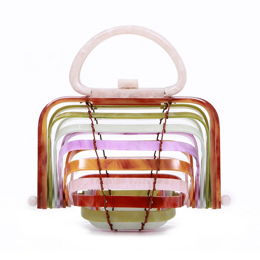 SHG202 Acrylic Basket Hollow Handbag