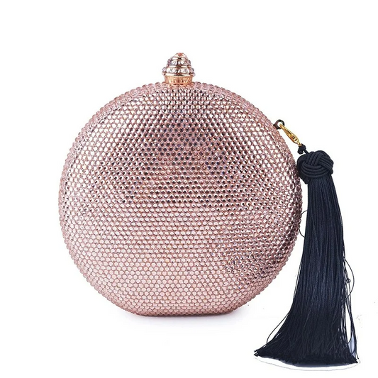SHG148 Round Crystal Clutch Bag