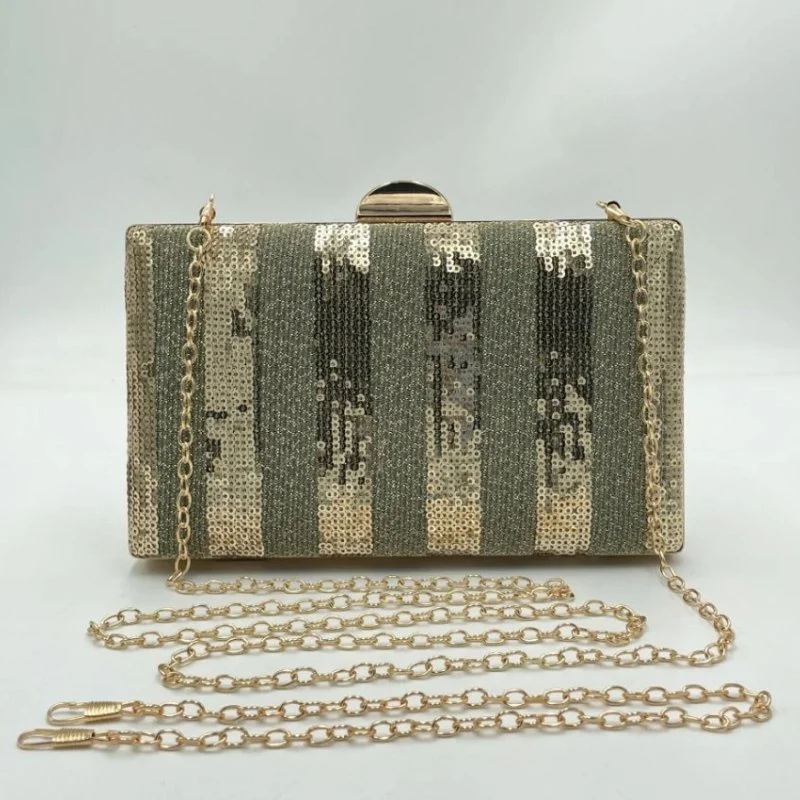 SHG244 Golden Embroidery Handbag