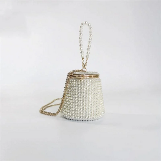 SHG168 Pearl Beaded Evening Bag