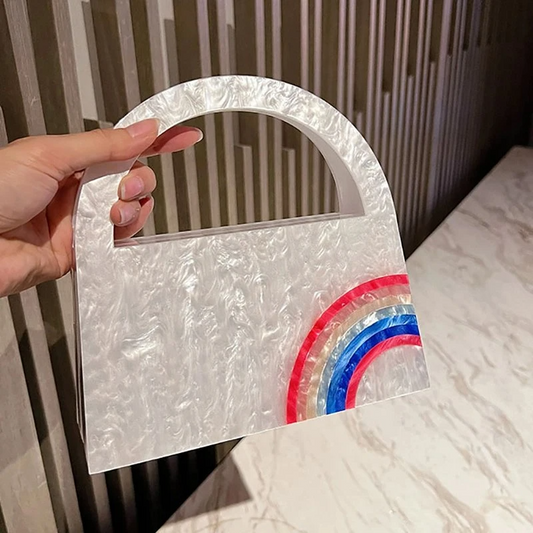 SHG121 Marble Acrylic Clutch Bag