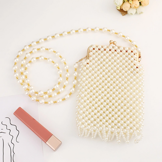 SHG265 Pearl Tassel Evening Bag