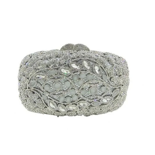 SHG084 Metal Rhinestone Clutch