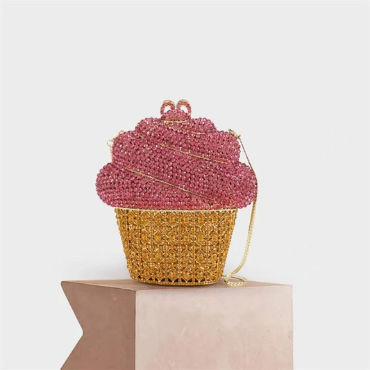 SHG123 Cake Shaped Rhinestone Evening Bag