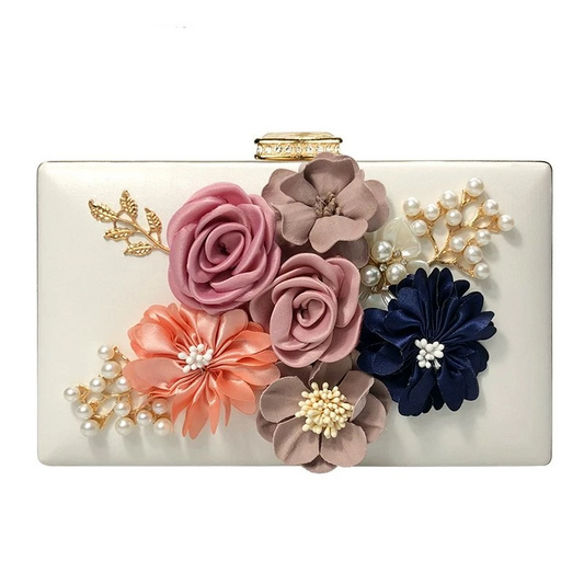 SHK0118 Flower Pearl Dinner Bag