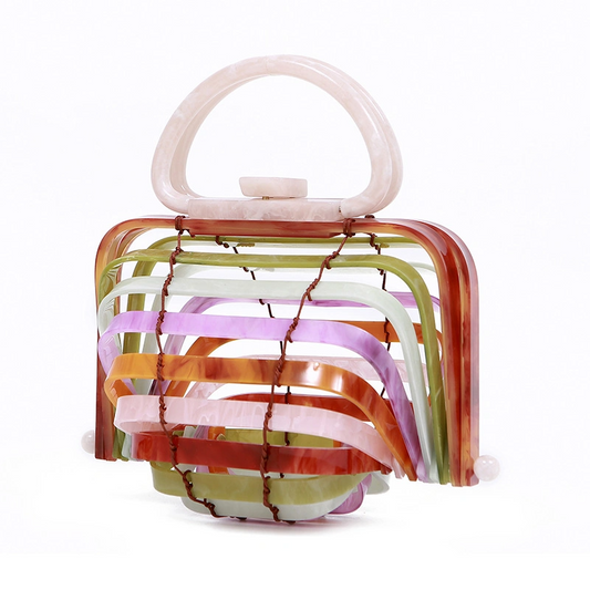 SHG202 Acrylic Basket Hollow Handbag