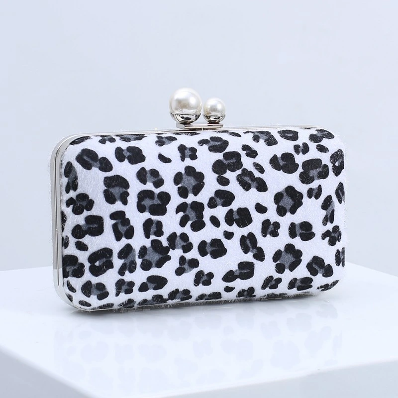 SHG237 Leopard Leather Evening Bag