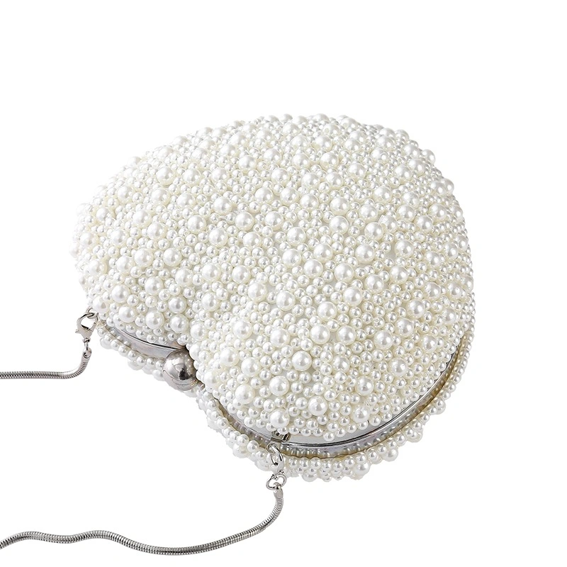 SHG253 Heart-Shaped Pearl Evening Bag