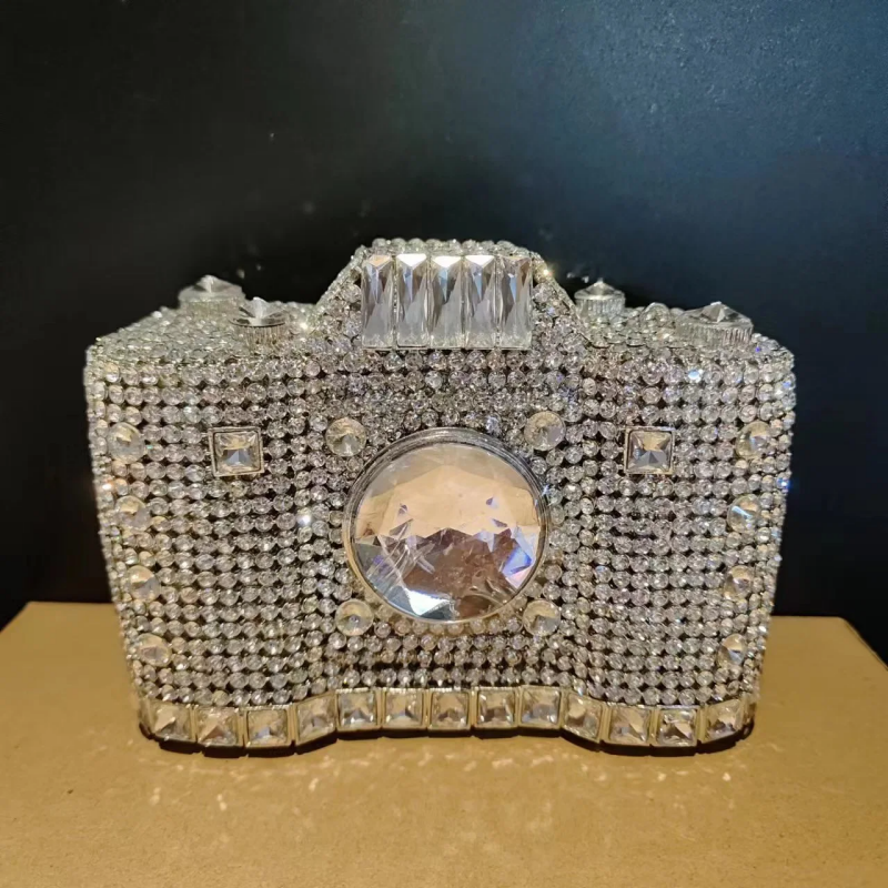 SHK0133 Crystal Camera Clutch Bag