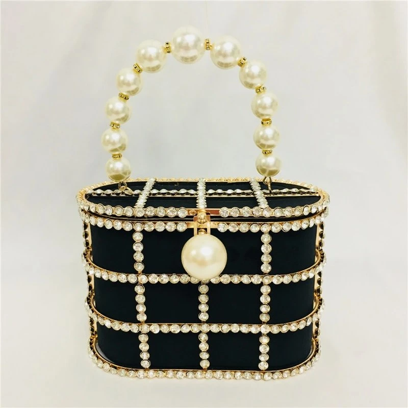 SHG158 Pearl Cage Hand Bag