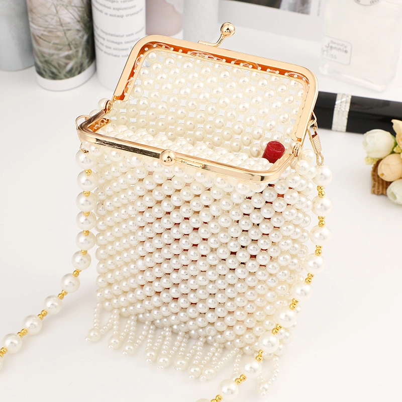 SHG265 Pearl Tassel Evening Bag