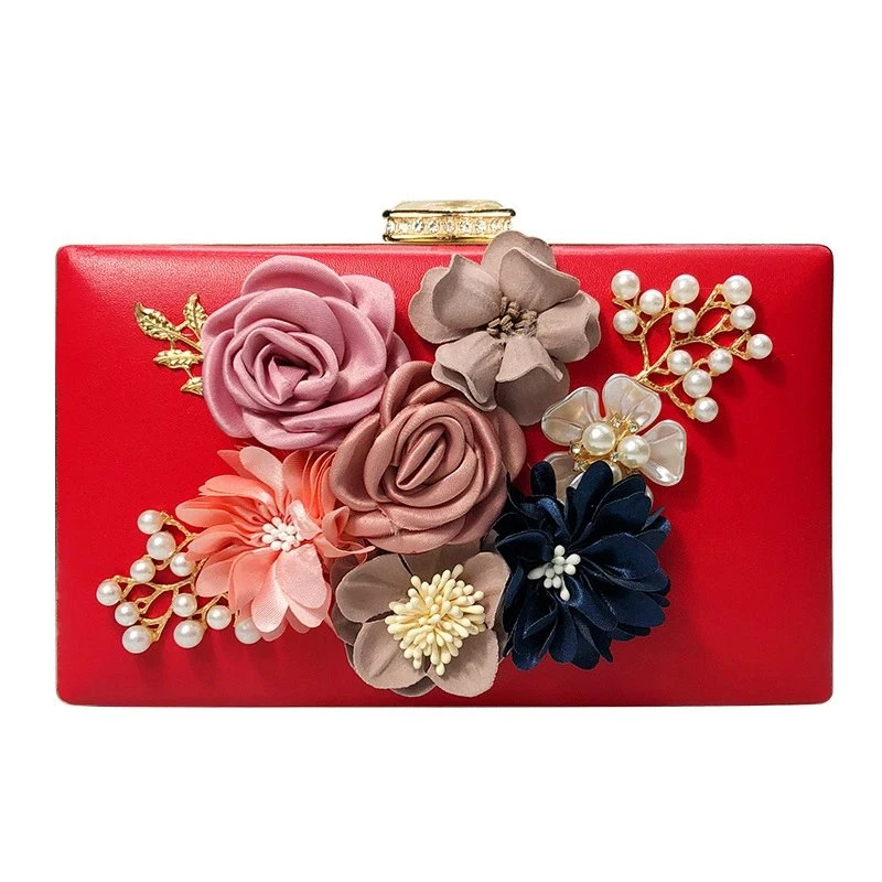 SHK0118 Flower Pearl Dinner Bag