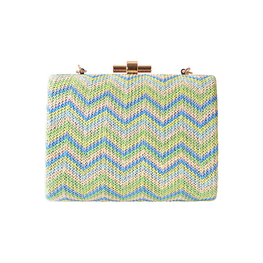 SHK0055 Straw Clutch Evening Bag