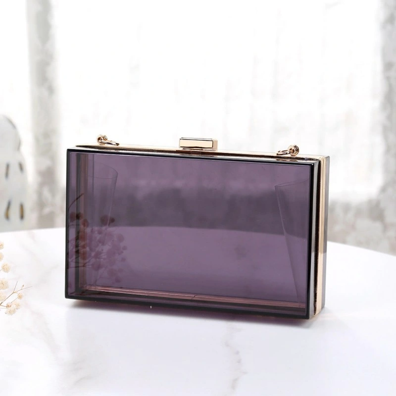 SHWS-14100 Clear Clutch Shoulder Acrylic Handbag