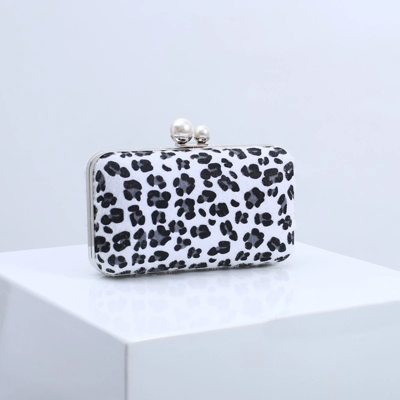 SHG237 Leopard Leather Evening Bag