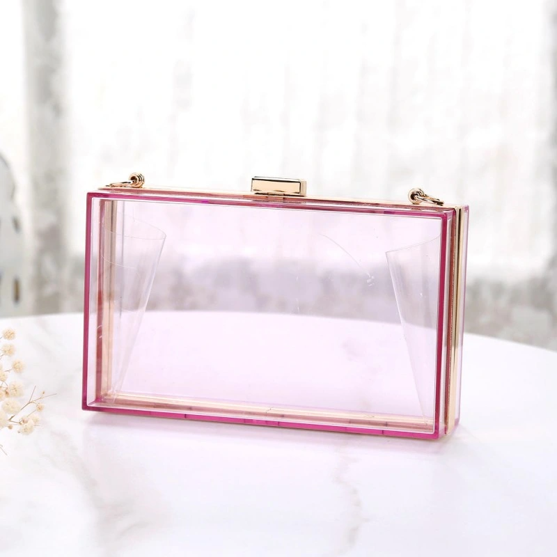 SHWS-14100 Clear Clutch Shoulder Acrylic Handbag