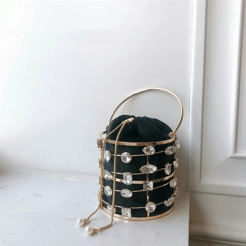 SHG158 Pearl Cage Hand Bag