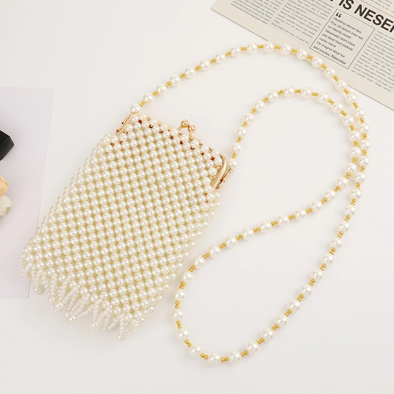 SHG265 Pearl Tassel Evening Bag