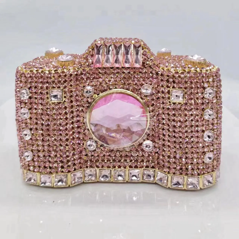 SHK0133 Crystal Camera Clutch Bag