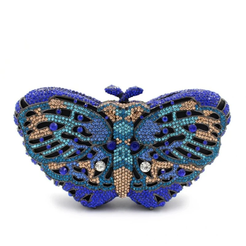 SHG075 Butterfly Shape Rhinestone Evening Bag
