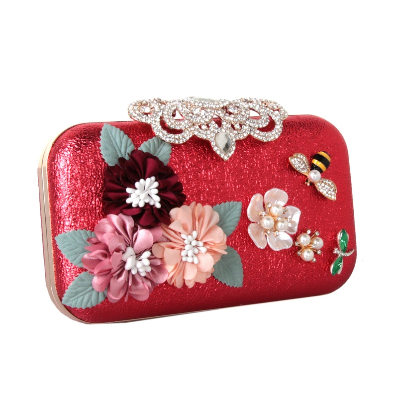 SHG212 Flower Bezel Diamond Evening Bag