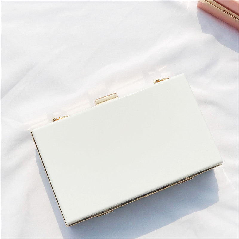 Wholesale Custom Women Acrylic Box Clutch Bag Purse Box Clutch Bag Transparent Cross body Purse