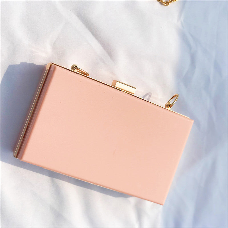 Wholesale Custom Women Acrylic Box Clutch Bag Purse Box Clutch Bag Transparent Cross body Purse